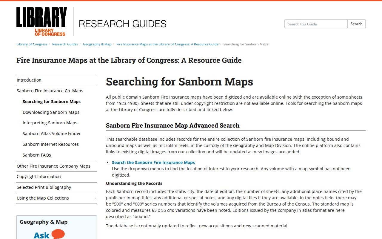 Wylie previous residents Sanborn map research guide